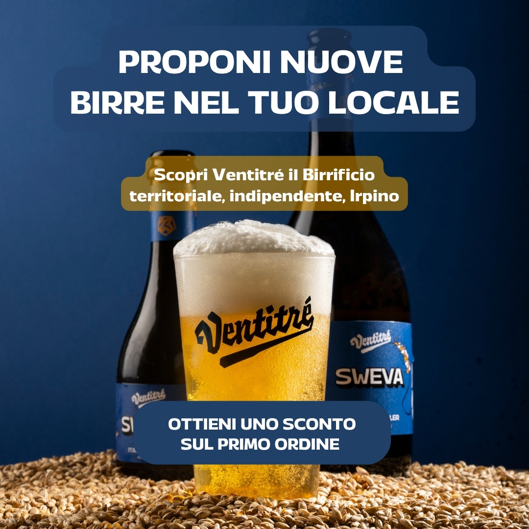 Creatività della campagna Meta per Birrificio Ventitré