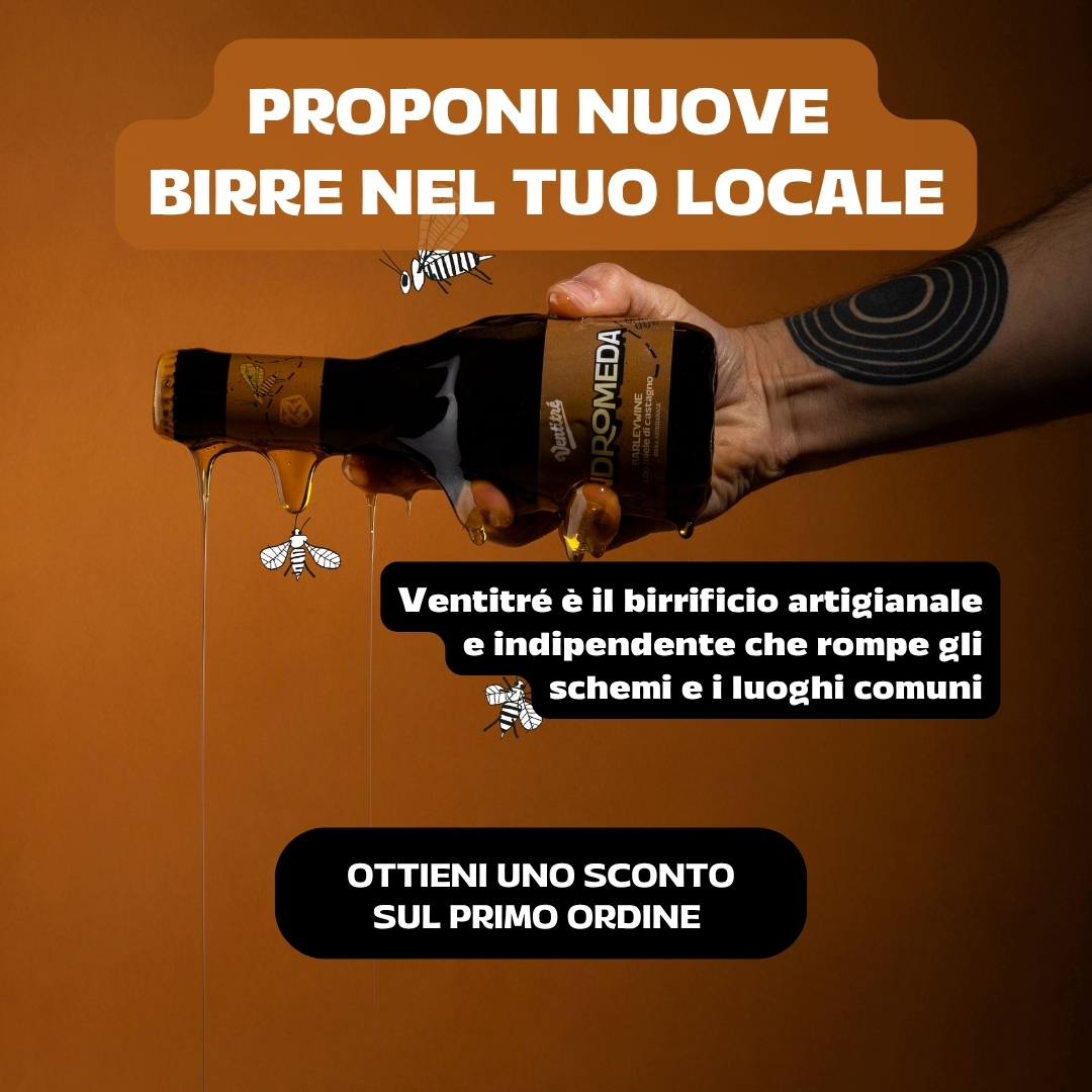 Creatività della campagna Meta per Birrificio Ventitré