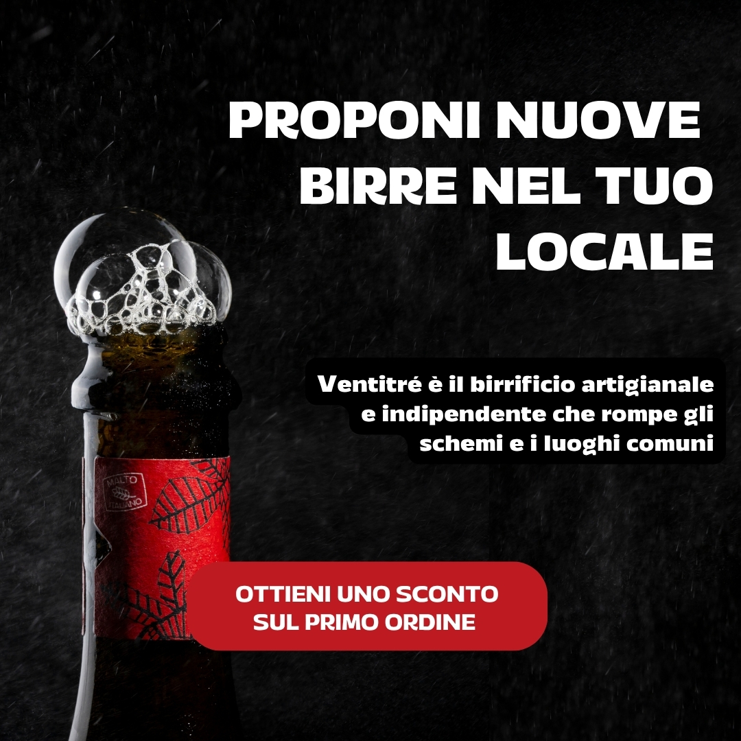 Creatività della campagna Meta per Birrificio Ventitré